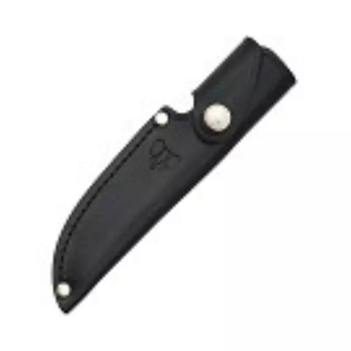 KNIVES - CUDEMAN – LIMITED EDITION (300 ONLY) DROP POINT 11CM BLADE, POLISHED BLACK MICARTA WITH RED LINES / LEATHER SHEATH EXTREME OUTDOOR SPORTS
