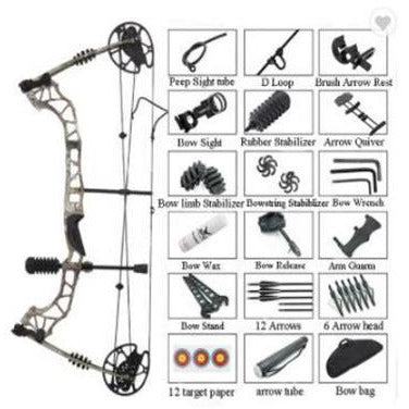 ARCHERY - HEADHUNTER GRIZZLY CAMO COMPOUND BOW RTH PACKAGE EXTREME OUTDOOR SPORTS