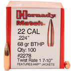 22CAL 68GR BTHP (100PK)