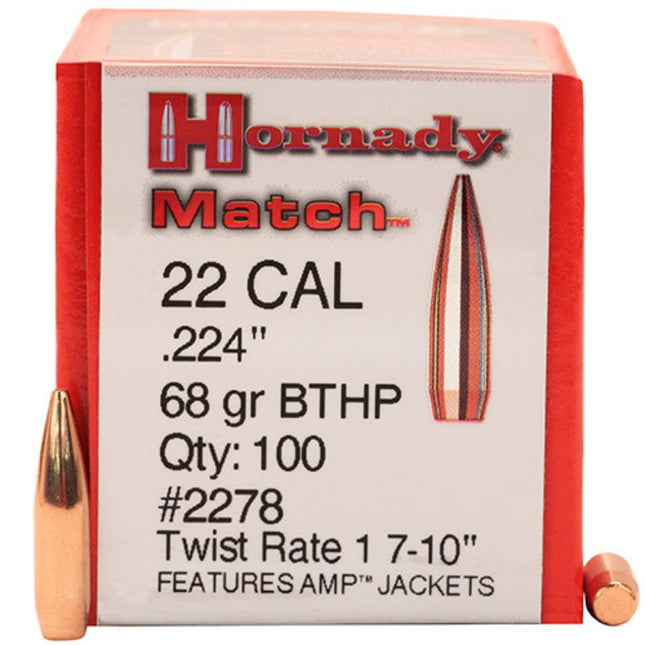 RE-LOADING - HORNADY PROJ 30 CAL 208GR BTHP MATCH 22CAL 68GR BTHP (100PK) EXTREME OUTDOOR SPORTS