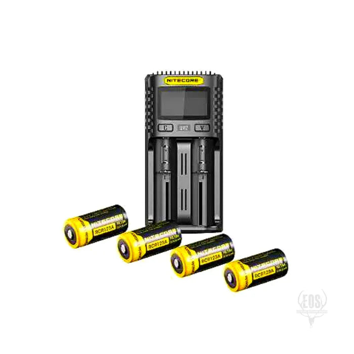 LIGHTING - NITECORE UM2 & CR123A (NL166) COMBO 1 X CHARGER, 4X CR123A THERMAL KIT, THUNDER EXTREME OUTDOOR SPORTS