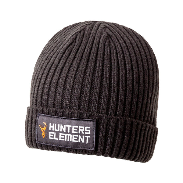 CLOTHING - HUNTERS ELEMENT RIVET BEANIE BLACK EXTREME OUTDOOR SPORTS