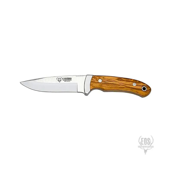 KNIVES AND GAME PREP - CUDEMAN - SKINNER 11CM DROP POINT BLADE, SATIN OLIVE WOOD HANDLE W/SHEATH EXTREME OUTDOOR SPORTS